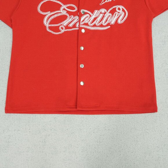 Mixed Emotion Red Signature Button up - Picture 8 of 10